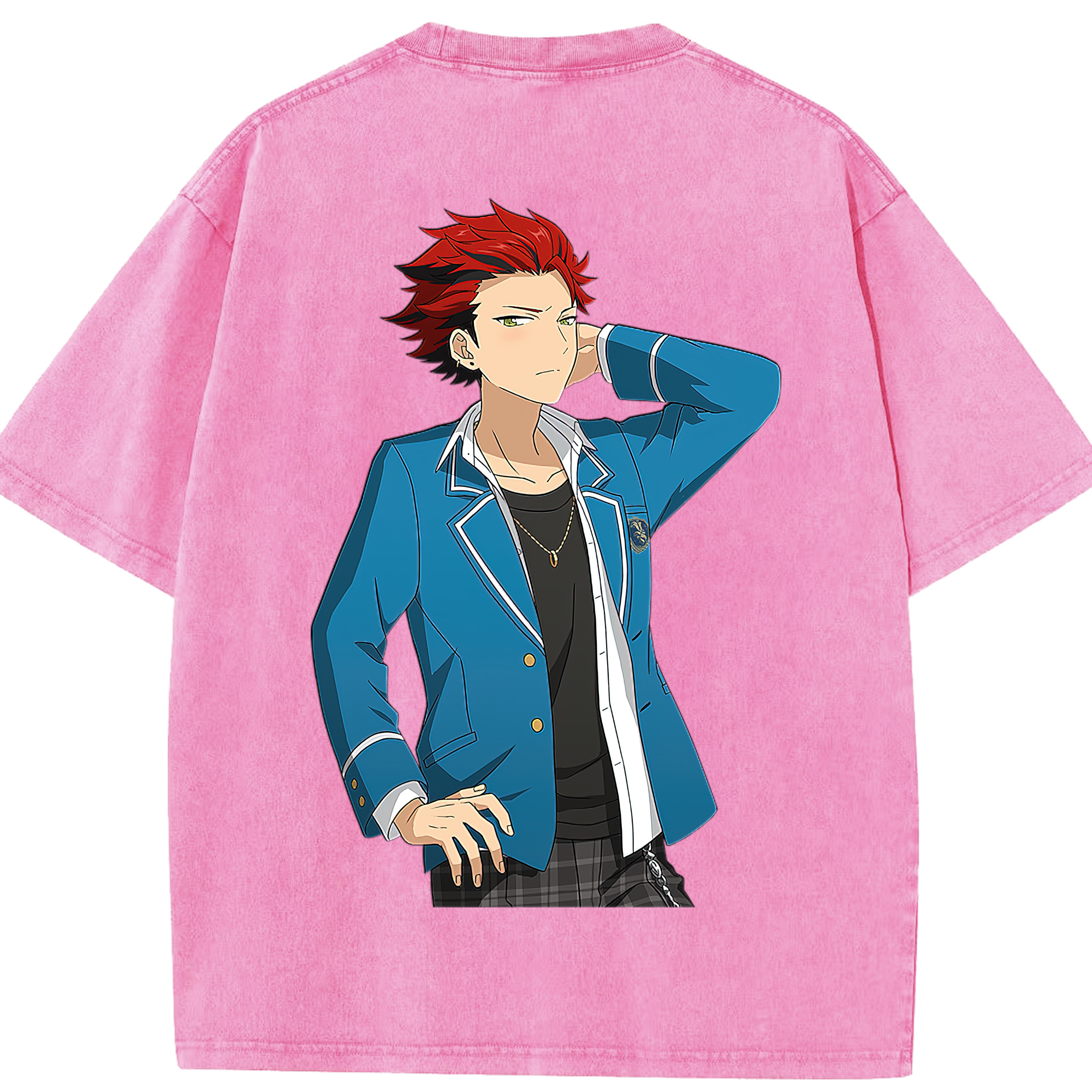 （画像用） あんさんぶるスターズ! Ensemble Stars 綿100% ヴィンテージ風 半袖Tシャツ（背面プリント）